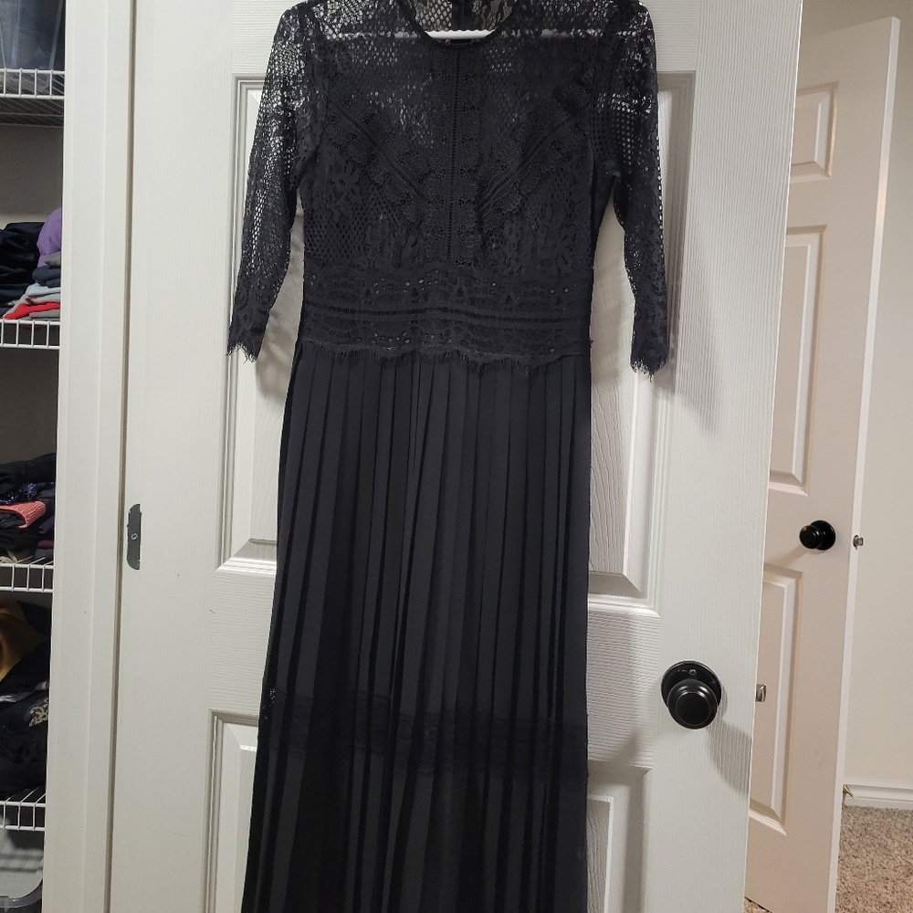 Black Lace Midi Dress From ZARA